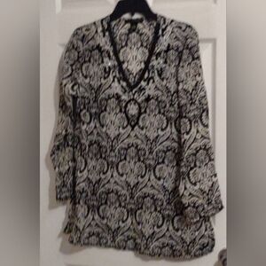 Grace Elements multicolor sheer blouse size large